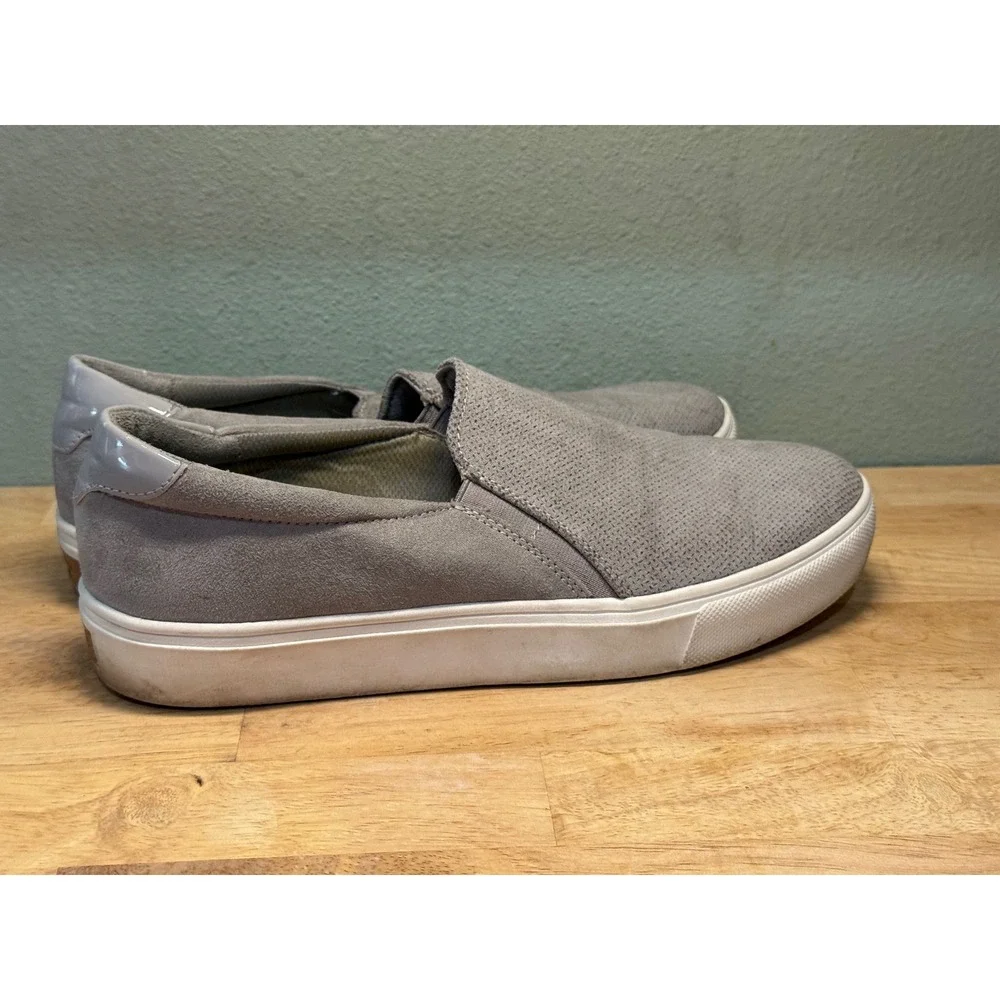 Dr. Scholls Madison Gray Perforated Slip On Sneakers Womens Shoes